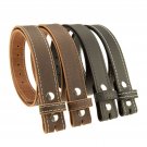 BUFFALO LEATHER STITCHED CASUAL BELT Strap_No Buckle_1-1/2"_Amish Handmade