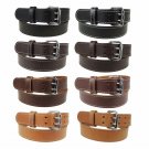 1 3/4" Heavy Duty Leather Work_Gun Belt Stitched_2 Prong Buckle_Amish Handmade