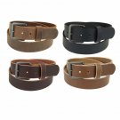 Men's Leather Belt_1 1/2"_Buffalo Leather_Amish Handmade_Brown_Black