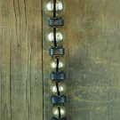 8 Classic_SOLID BRASS SLEIGH BELLS_DOOR HANGER_LEATHER STRAP_AMISH HANDMADE_NEW