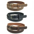 Women's_Buffalo Leather Belt for Jeans_1" wide_Antique Brass Buckle