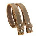 Men's_Buffalo Leather Stitched Belt Strap_No Buckle_1-1/2"_Crazy Horse/ Brown