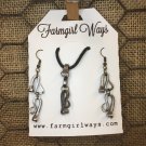 Double "S" Necklace and Earrings (SET10004)