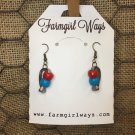 Teardrop Upside Down with pony beads  Earrings (ER10008)