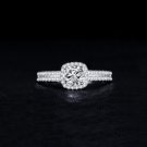 1ct CZ Halo Engagement Ring 925 Sterling Silver Rings for Women Anniversary Ring Wedding Rings