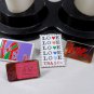 Vintage Metal Stamp Replica Pins "Love" Four Separate Styles.