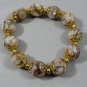 Mother of Pearl Bead bracelet with gold plated beads and accents.