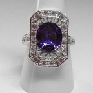 #100 Ring Size 8.5 Simulated Diamond Amethyst Karensringsize85 FREE SHIPPING