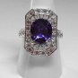 #100 Ring Size 8.5 Simulated Diamond Amethyst Karensringsize85 FREE SHIPPING