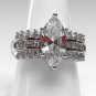 #107 Ring Size 7.5 Simulated Diamond Marquise Karensringsize75 FREE SHIPPING