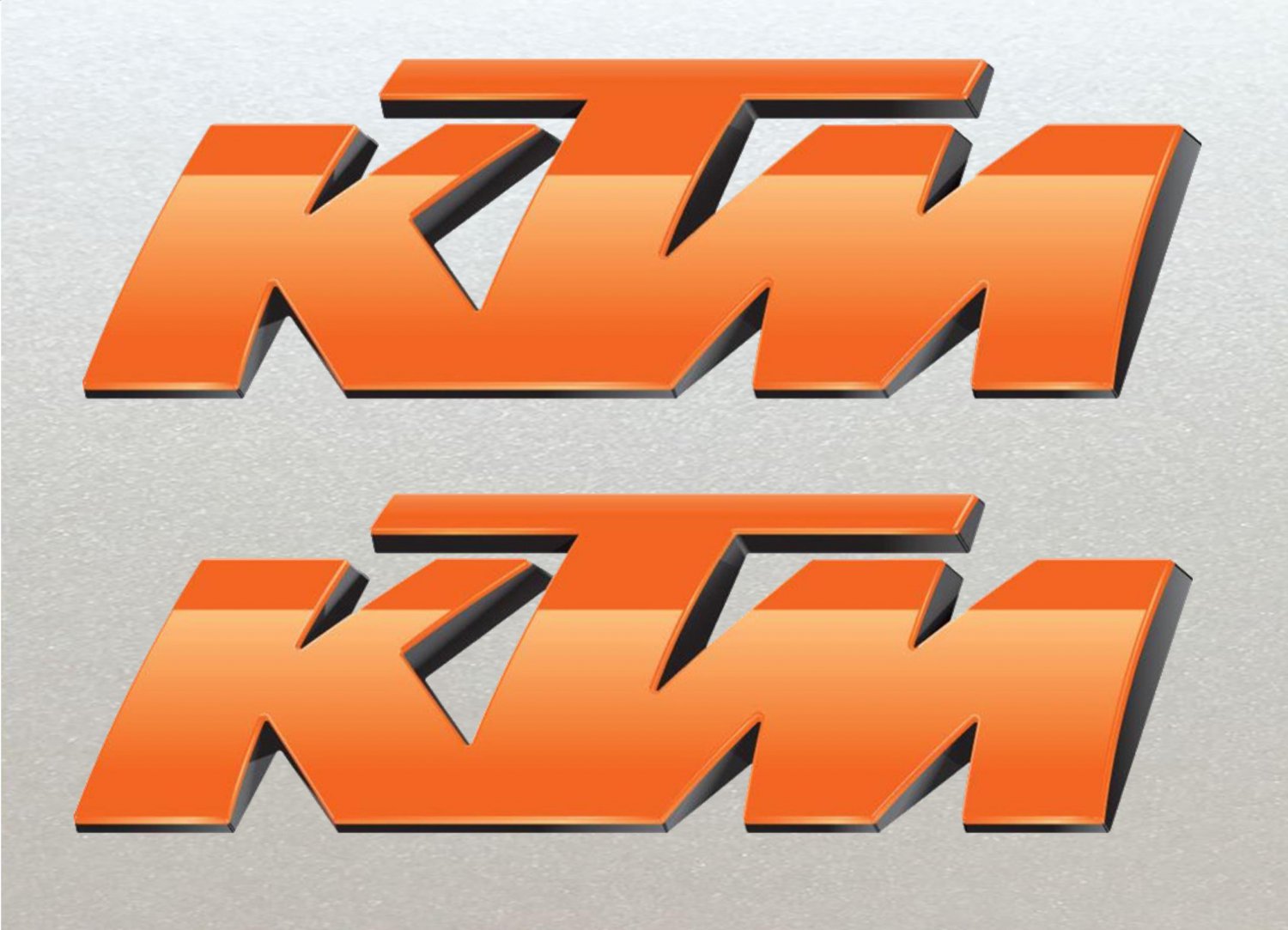 2 X large KTM Cutout Stickers for Fairing, Tank, Wheels etc, (Laminated high Quality) 21cm