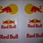 Red Bull Motor Bike, Car Moto Boards Helmet Stickers Set x 6 12cm White Background