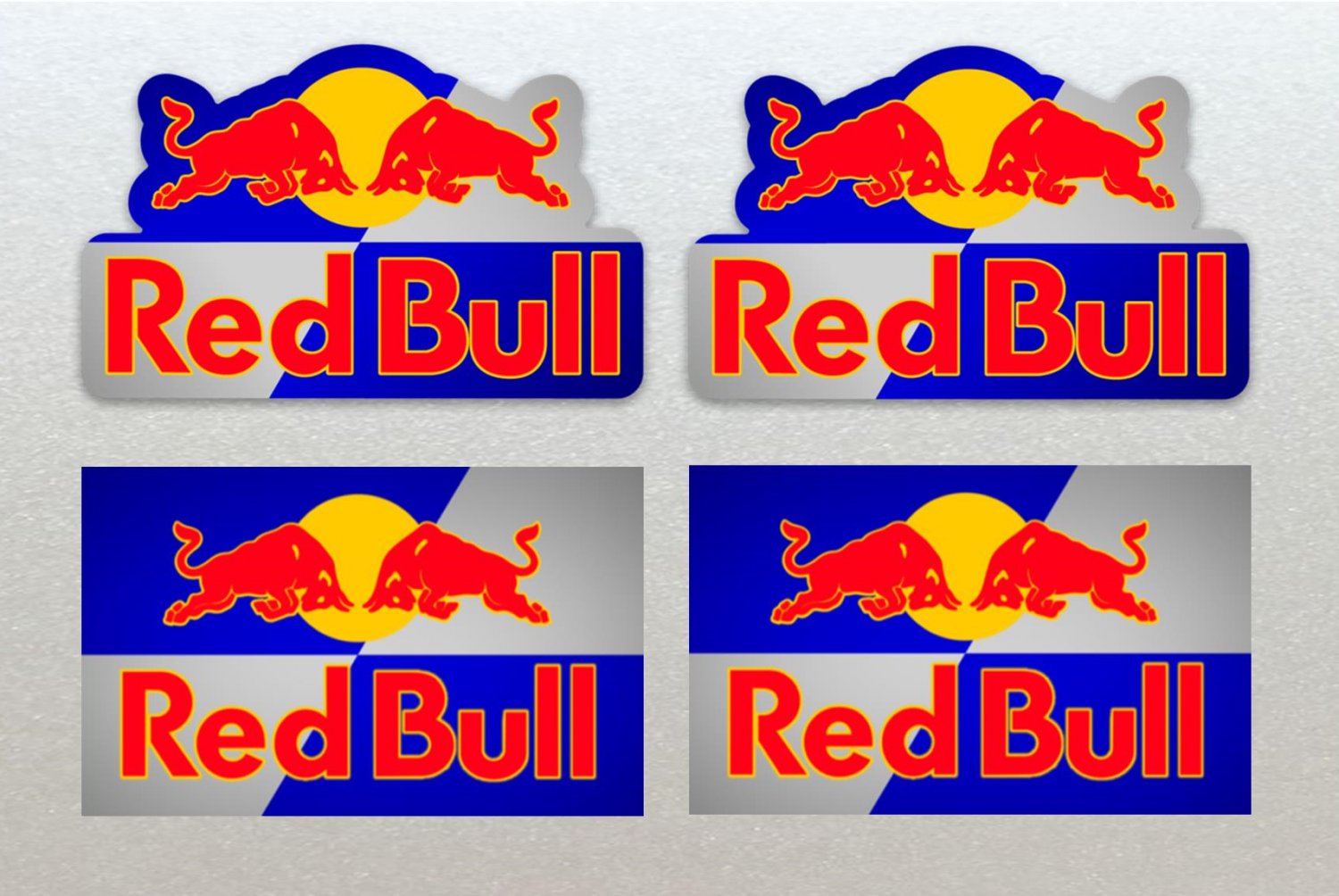 Red Bull Motor Bike, Car Board Kart Helmet Stickers Set Multi Colour ...