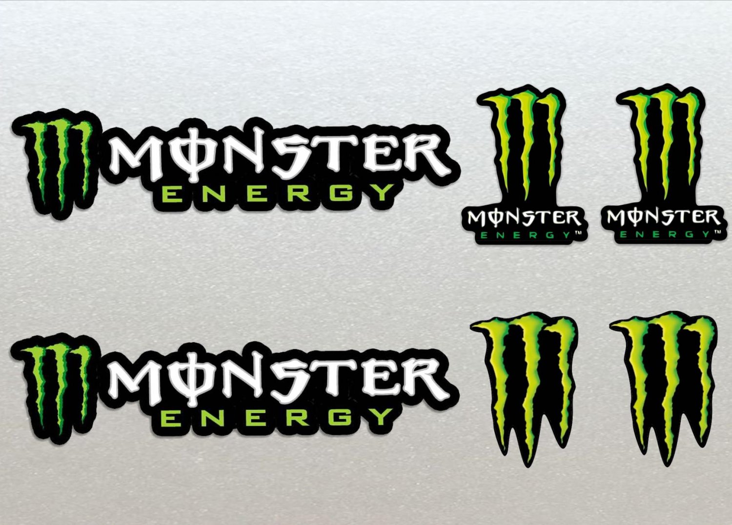 Monster Energy Racing Sticker Set X 6 Bike, Car, Yamaha, Kawaskai, KTM, Moto