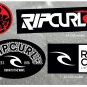 Rip Curl, Surf Board, Car, Bike, Boards, Scooter etc Stickers Set X 4 (Laminated Water Resistant)