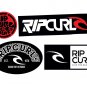 Rip Curl, Surf Board, Car, Bike, Boards, Scooter etc Stickers Set X 4 (Laminated Water Resistant)