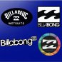 Billabong, Surf Board, Car, Bike, Van, Scooter Stickers Set X 4 (Laminated), Car, Board, Van etc.