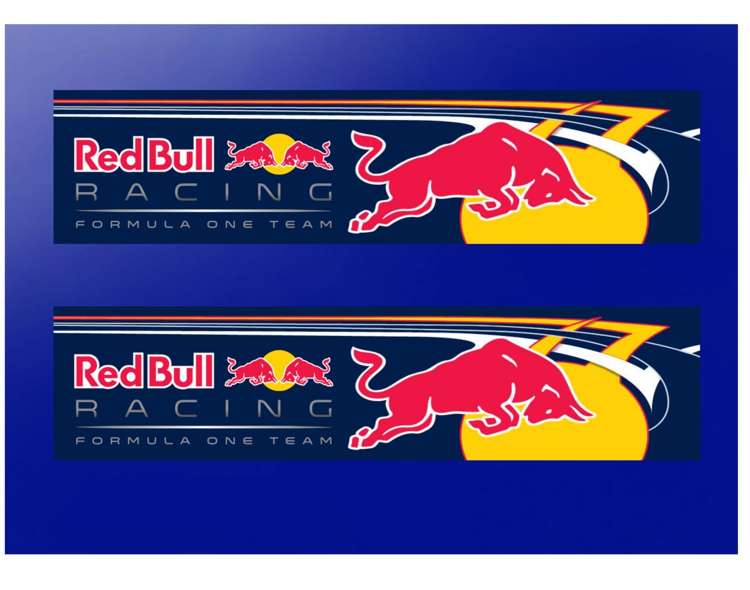 Large Red Bull Graphic Formula One (F1) Racing Flow Graphic Car Van Etc Stickers x 2 (200mm)