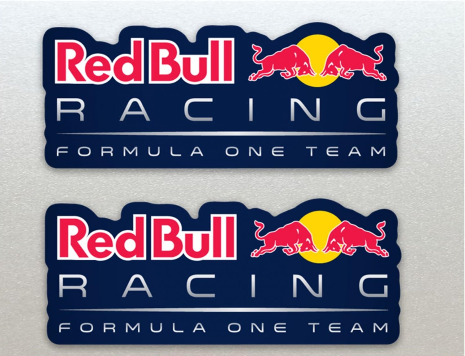 Xtra Large Red Bull Formula One (F1) Racing Blue Background Car Van Etc Stickers 2 x 125mm)