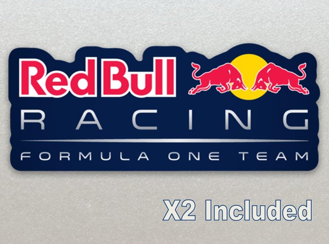 Red Bull Formula One (F1) Racing Blue Background Car Van Etc Stickers 2 x 125mm)