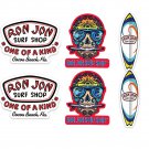 Ron Jon Surf Board Stickers Set X6 (Laminated) Water Resistant (Day of the Dead)