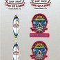 Ron Jon Surf Board Stickers Set X6 (Laminated) Water Resistant (Day of the Dead)