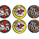 Set of 6 Surf Logo Stickers, 3 Iconic Brands, Hot Tuna, Bilabong and Mr Zoggs Skate/Sex Wax