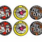 Set of 6 Surf Logo Stickers, 3 Iconic Brands, Hot Tuna, Bilabong and Mr Zoggs Skate/Sex Wax