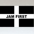 Cornwall Jam First Kernow Saint Piran's Cornish Flag Stickers x 2 Included