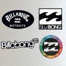 Billabong, Surf Board, Car, Bike, Van, Scooter Stickers Set X 4 (Laminated), Car, Board, Van etc.