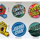 Santa Cruz Board Stickers Set X6 (Laminated) Water Resistant Includes Screaming Hands & Mermaid