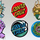 Santa Cruz V3 Board Stickers Set X6 Includes Rick and Morty & Original, Party and Hands, Unique Set