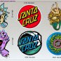 Santa Cruz V3 Board Stickers Set X6 Includes Rick and Morty & Original, Party and Hands, Unique Set