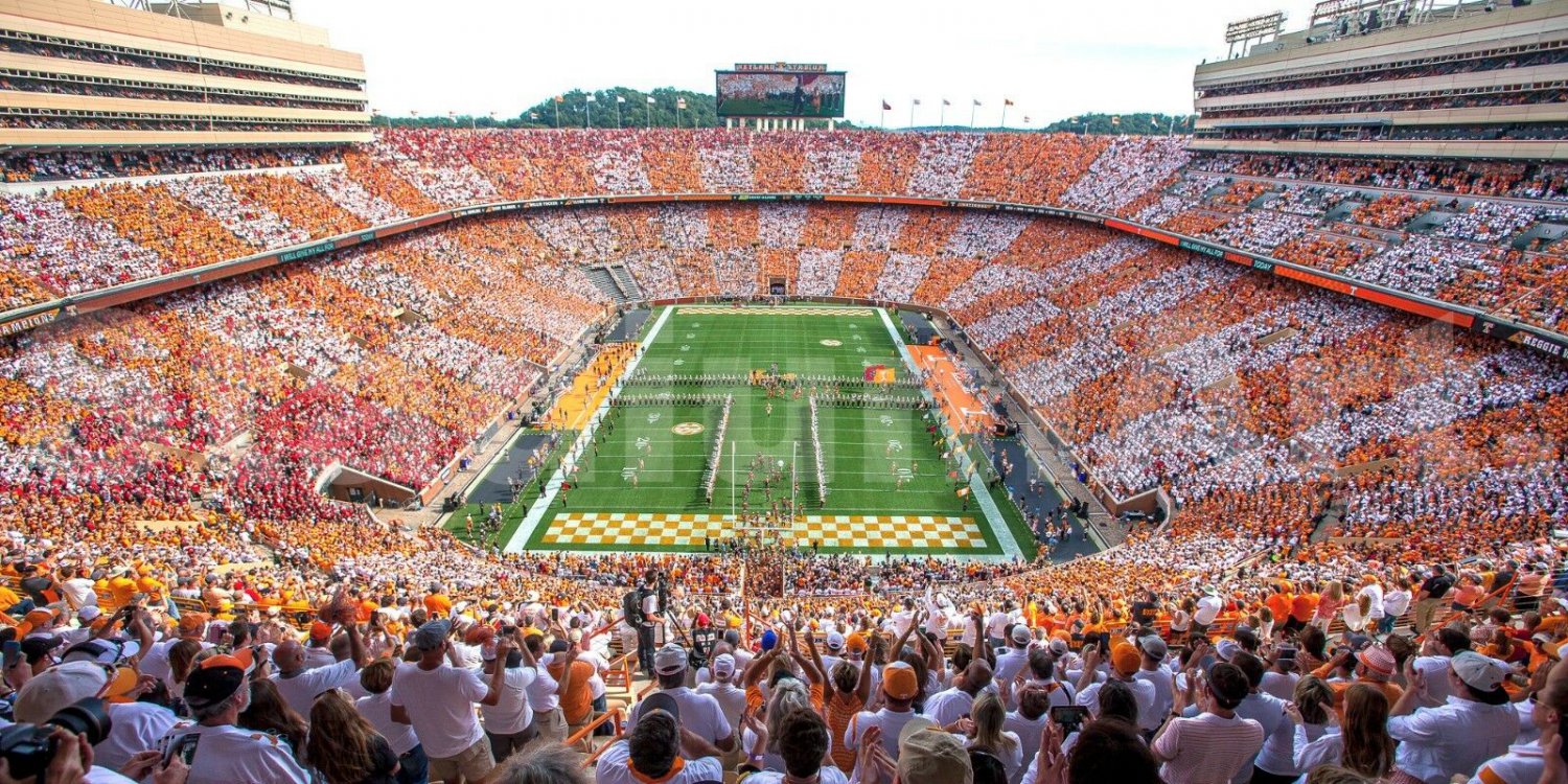 Tennessee Volunteers Neyland Stadium 01 Vols NCAA Football Checkerboard ...