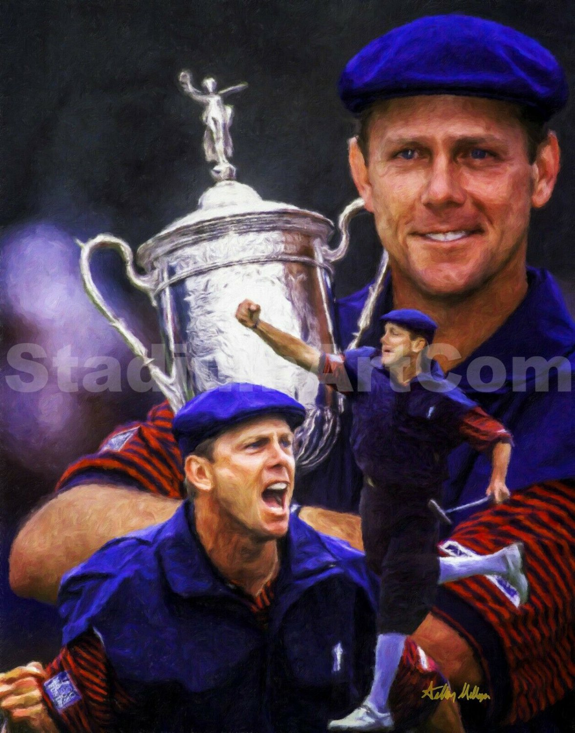 Payne Stewart US Open 1999 Pinehurst PGA Golfer Art 03 8x10 - 48x36