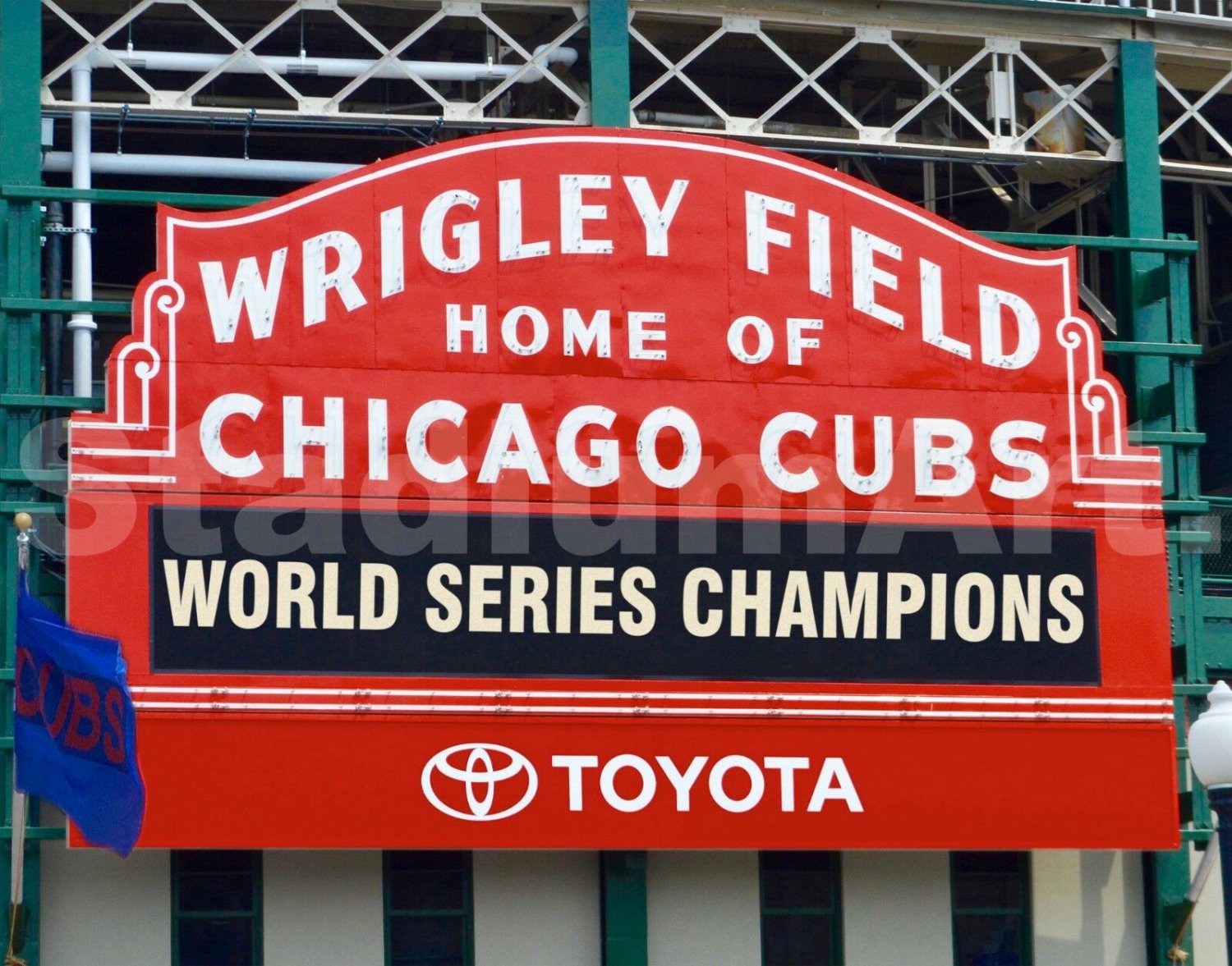 Chicago Cubs Wrigley Field World Series Champions Marquee Sign 48x36-8x10 CHOICE