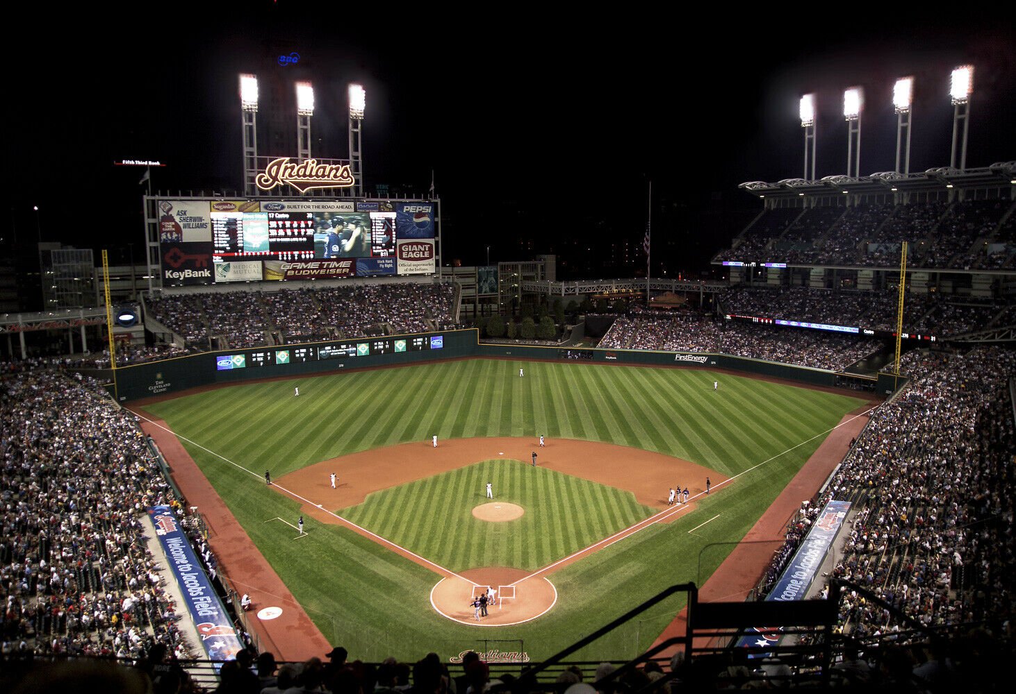 Cleveland Indians Baseball Stadium Photo Jacobs Field MLB 48x36-8x10 ...