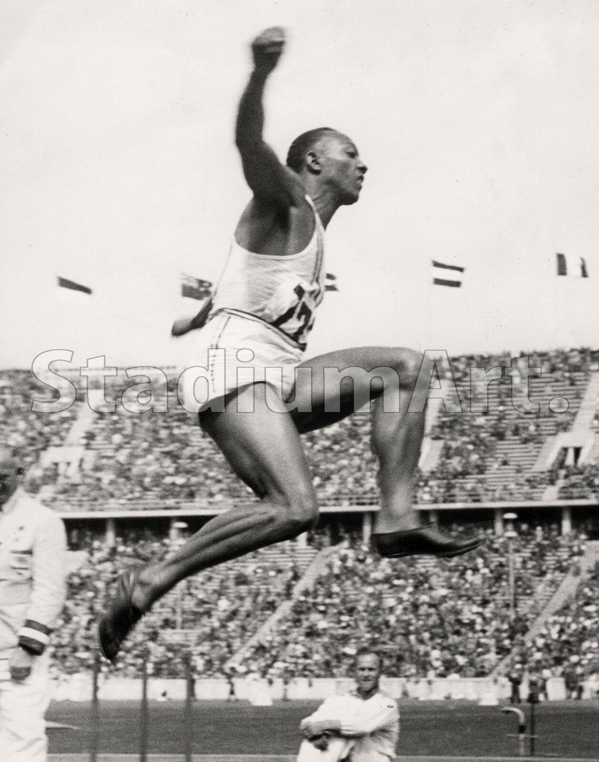 Jesse Owens Running Track Olympic Photo 11"x14" Print 6 Long Jump
