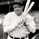 Babe Ruth NY New York Yankee MLB Baseball Photo 11"x14" Print Holding 2 Bats