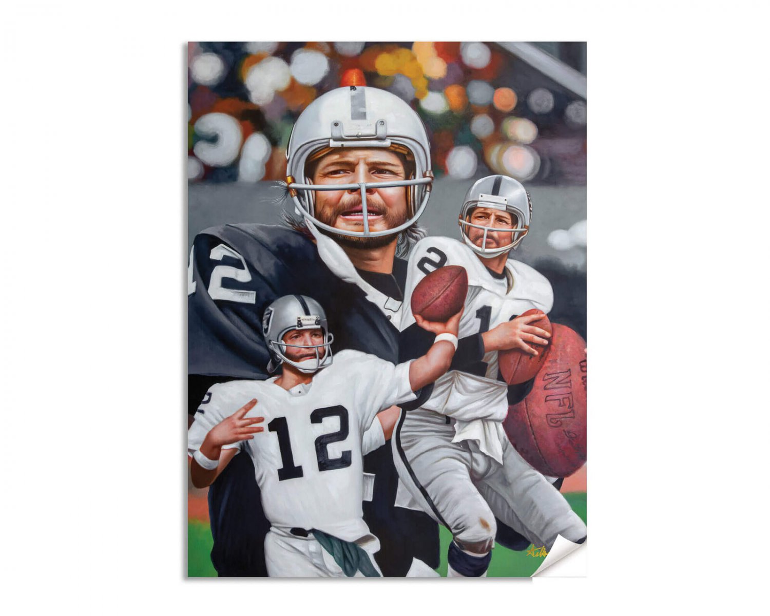 Ken Stabler Quarterback QB Oakland Raiders NFL Football Art Print 1AM3