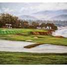 Pebble Beach Golf Links Club 9th Hole 9 Course PGA Wall Art Print 9RiOil15