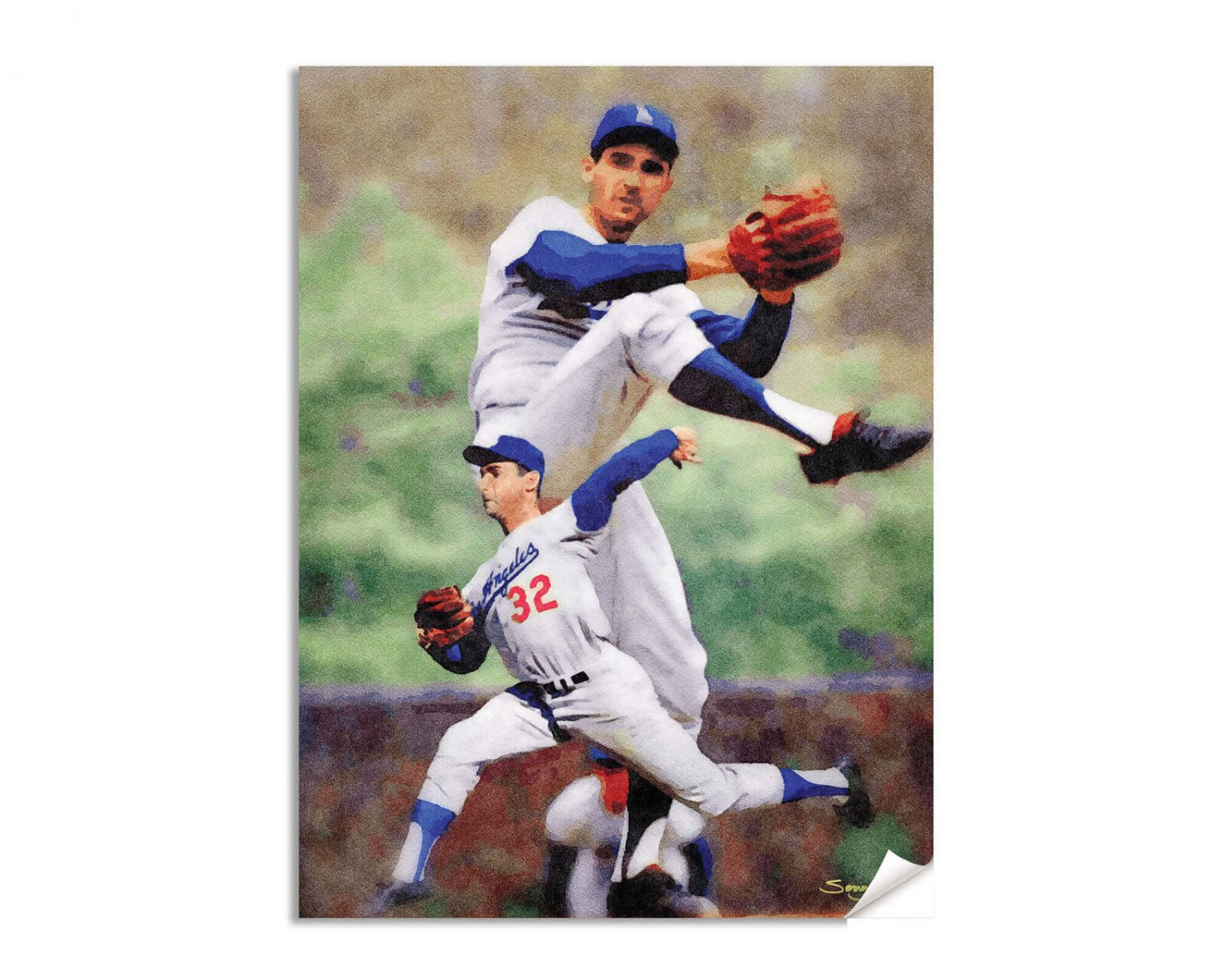 Sandy Koufax Brooklyn LA Los Angeles Dodgers MLB Baseball Pitcher Art Print 1WC2
