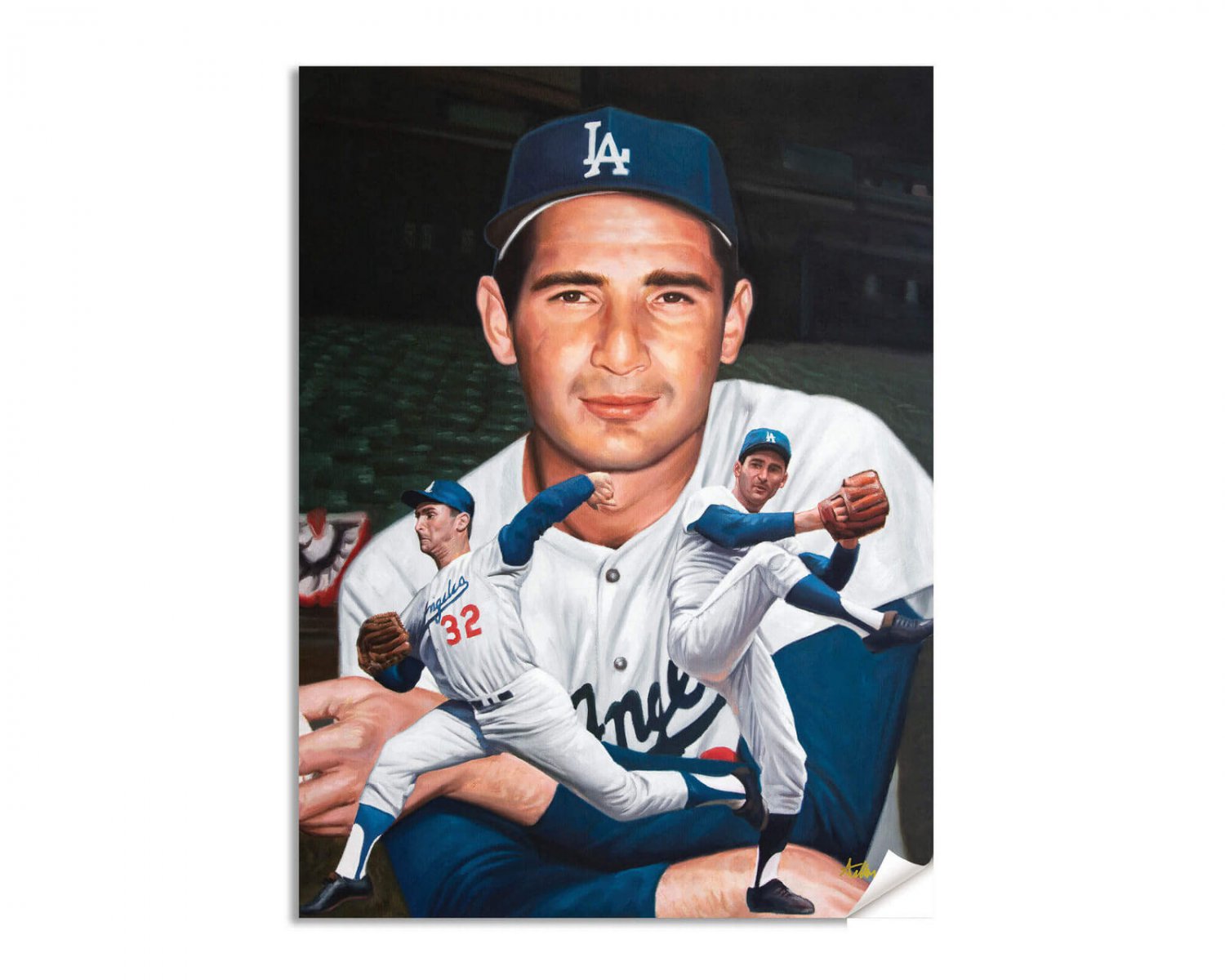 Sandy Koufax Brooklyn LA Los Angeles Dodgers MLB Baseball Pitcher Art Print 1AM3