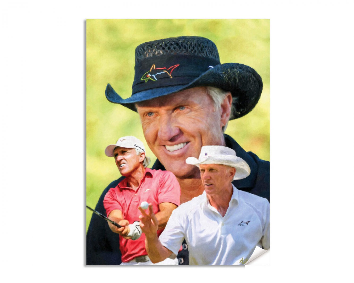 Greg Norman PGA Golf Pro Professional Golfer Champion Art Print 1AM3