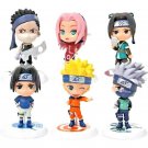 Anime Character Naruto Action Figures Sakura Sasuke Doll Vinyl PVC Model 6 Pcs