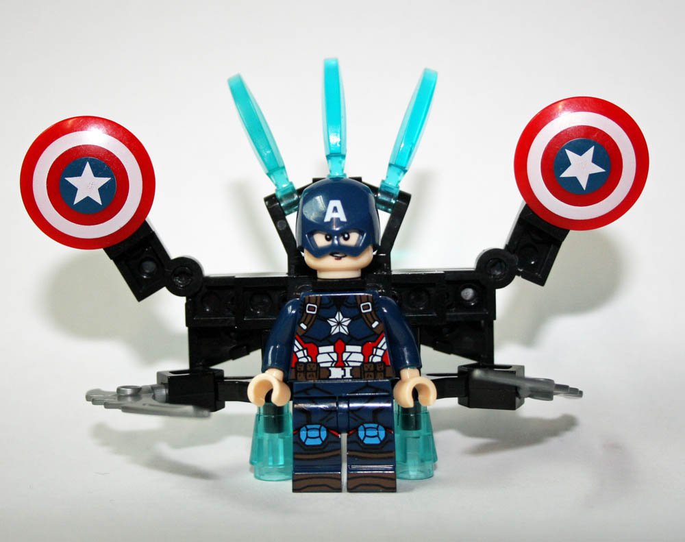 Lego Compatible Captain America with glider Custom Minifigure Toys