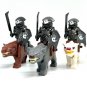 Uruk-Hai on Warg Mounts Lord of the Rings Minifigures Wolf Orcs Set (3 Uruk-Hai + 3 Wargs)