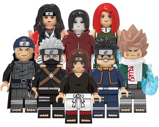 Natruto 8 PC Set Toy Gift Minifigure Custom Lego Figures