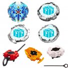 Beyblade B-67 Bey 4 Pack (BLUE Xeno Xcalibur Bey + 3 Random Beys) + Random Launcher