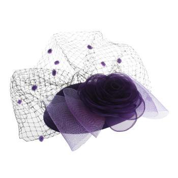 WOMEN'S CLOTH FLOWER MINI HAT HAIR FASCINATOR ACCESSORY